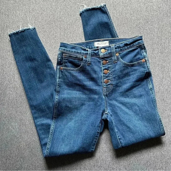 Madewell Button Fly 10” High Rise Skinny Size 25 - Picture 1 of 5